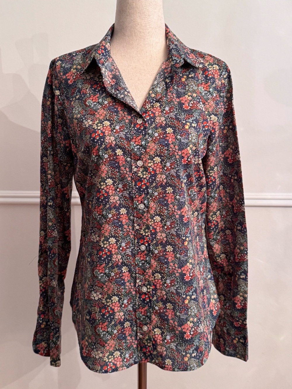 J.Crew Made With Liberty Fabric Floral Button-Down Shirt Size 2